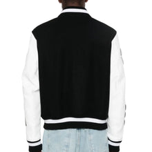 Load image into Gallery viewer, Black And White Embroidered Baseball Jacket
