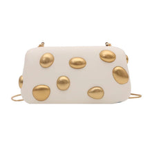 Load image into Gallery viewer, Gold Pebble Beaded Hangbag
