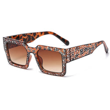Load image into Gallery viewer, Luxury Beaded Speckled Square Sunglasses

