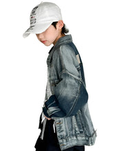 Load image into Gallery viewer, Color Block Denim Jacket
