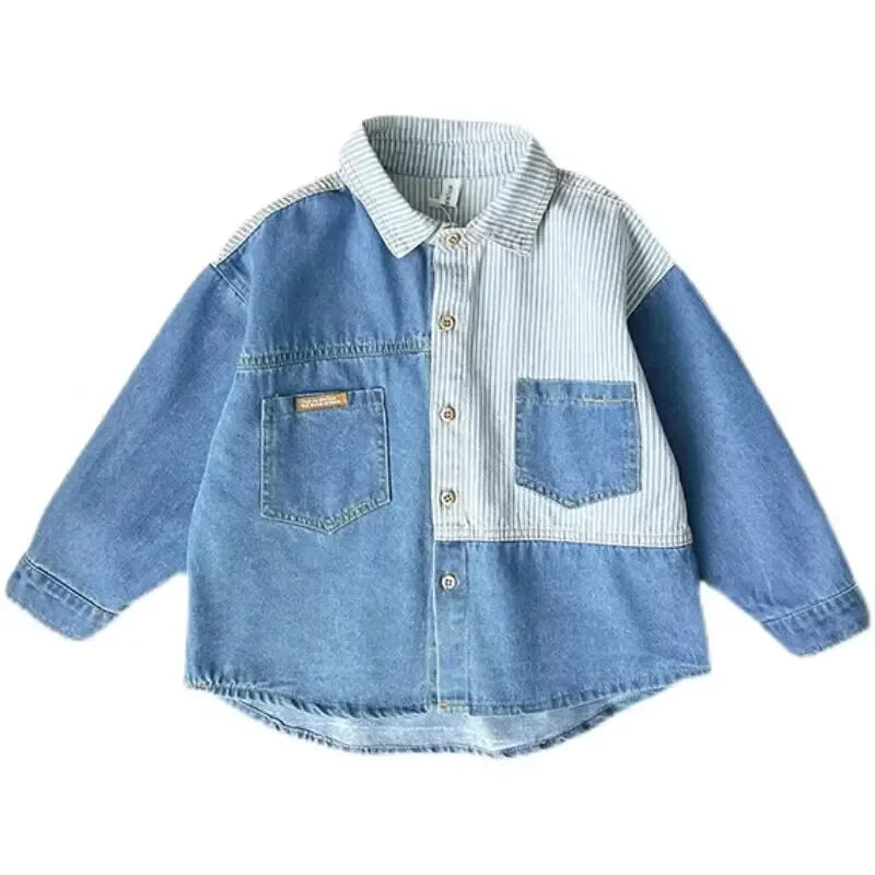 Patch Denim Top