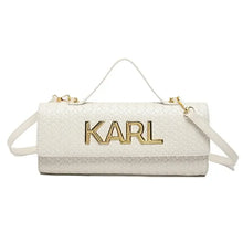 Load image into Gallery viewer, Luxe Rectangular Gold Letter Handbag
