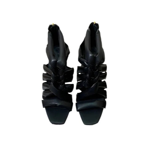 Leather Puffer Gladiator Sandals-Modern Baby Las Vegas