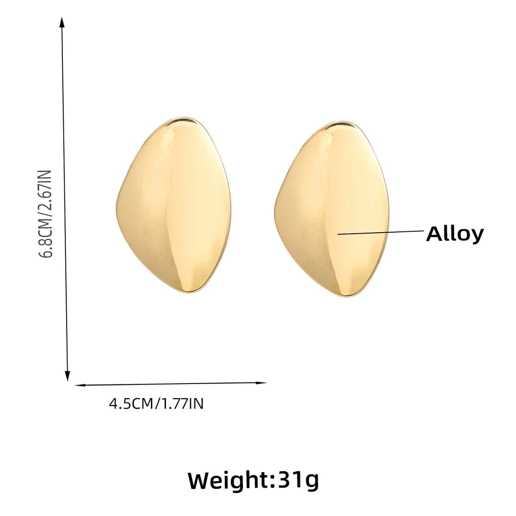 Large Asymmetric Flat Earrings