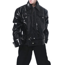 Load image into Gallery viewer, Shiny Leather Croc Jacket
