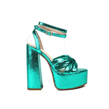 Load image into Gallery viewer, Textured Metallic Sandals
