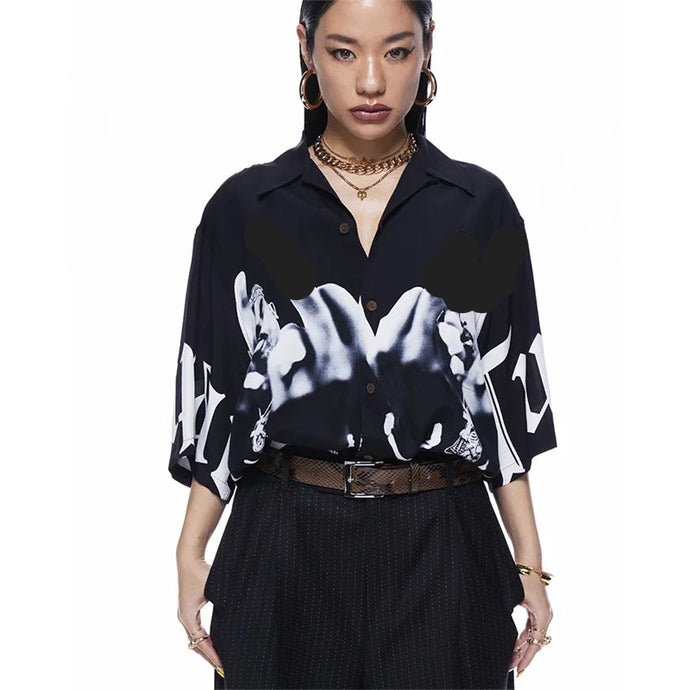 Printed Button Top-Modern Baby Las Vegas