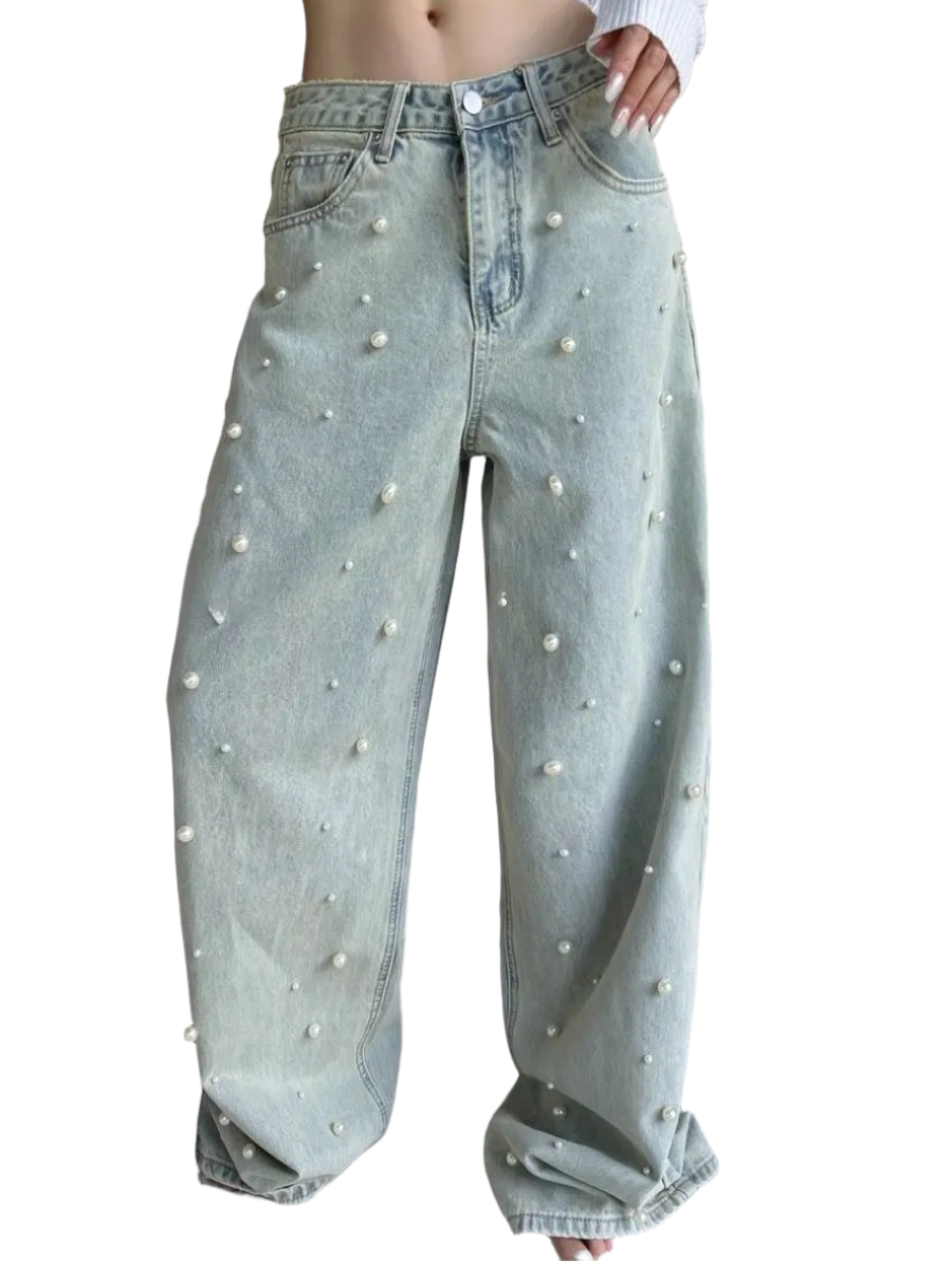 Pearl Speckled Denim Jeans