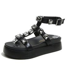 Load image into Gallery viewer, Crystal Platform Sandals
