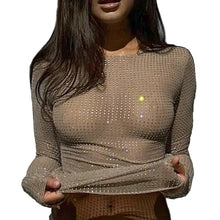 Load image into Gallery viewer, Mesh Crystal Speckled Top

