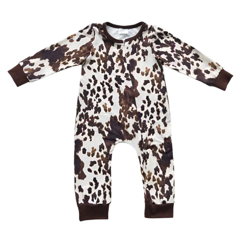 Printed Zipper Romper-Modern Baby Las Vegas