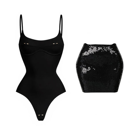 Pierced Sequin Swimwear Collection