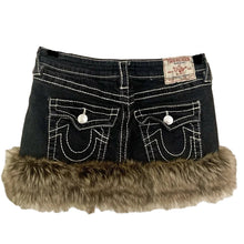 Load image into Gallery viewer, Fur Denim Bottom Skirt
