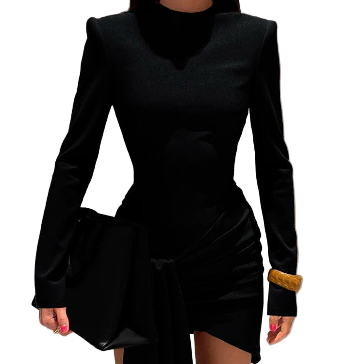 Long Sleeve Tie-Up Dress