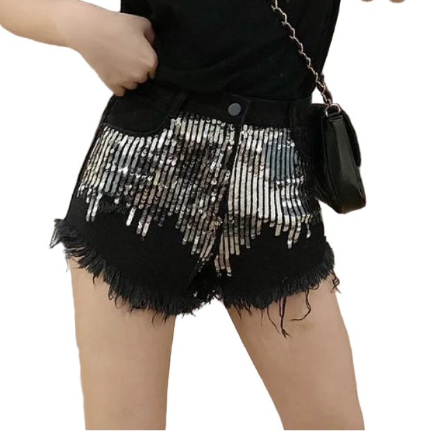 Sequin Denim Jean Shorts | Modern Baby Las Vegas 
