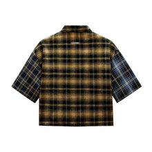 Load image into Gallery viewer, Patch Plaid Crystal Design Shirt
