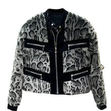 Load image into Gallery viewer, Leopard Fur Print Zipper Jacket
