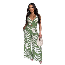 Load image into Gallery viewer, Leaf Print Halter Top Set-Modern Baby Las Vegas
