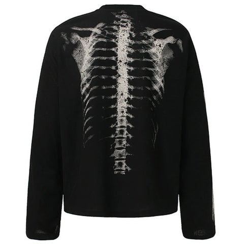 Long Sleeve Skeleton Top