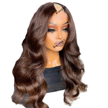 Load image into Gallery viewer, Chocolate Brown V Part Wig
