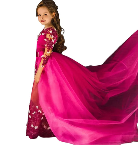 Beaded Mermaid Detachable Train Dress-Modern Baby Las Vegas