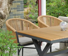 Load image into Gallery viewer, Luxury Outdoor Wood Rattan Table Set
