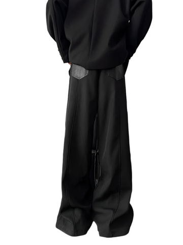 Pop Out Leather Zipper Pants-Modern Baby Las Vegas