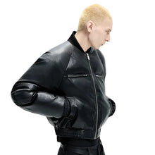 Load image into Gallery viewer, Oversized Leather  Cotton Padded Jacket
