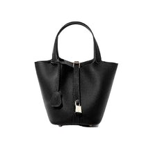 Load image into Gallery viewer, Genuine Leather Bucket Tote Bag
