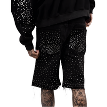 Load image into Gallery viewer, Crystal Pattern Denim Shorts
