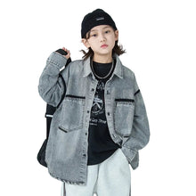 Load image into Gallery viewer, Patch Denim Top
