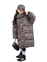 Load image into Gallery viewer, Leopard Print Puffer Coat
