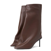 Load image into Gallery viewer, Leather Drape Boots
