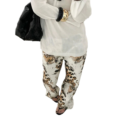 Leopard Print Wide Leg Jeans-Modern Baby Las Vegas