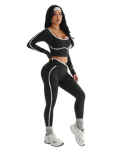Load image into Gallery viewer, Color Block Lined Bralette Yoga Set
