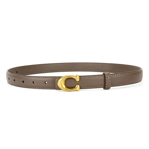Letter C Leather Belt