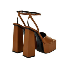 Load image into Gallery viewer, Square-Toe Thick Sole Platform Sandals
