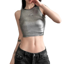Load image into Gallery viewer, Retro Metallic Letter Tank Top

