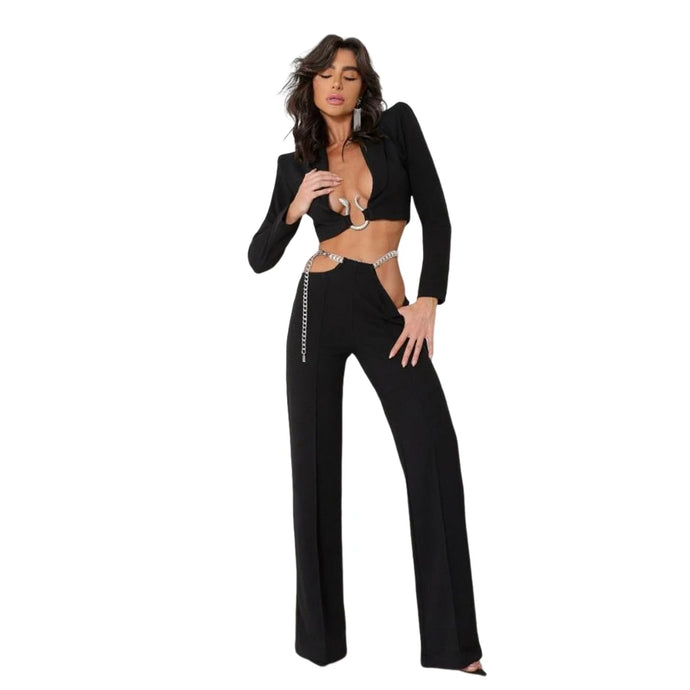 Hollow Out Chain Pant Set-Modern Baby Las Vegas