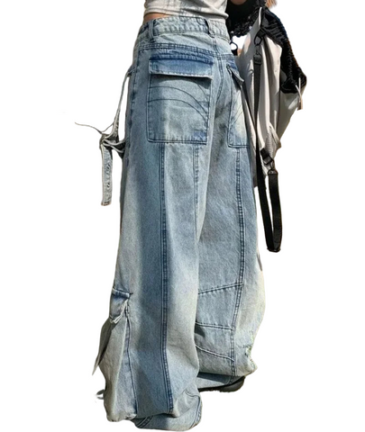 Wide Pocket Denim Jeans-Modern Baby Las Vegas