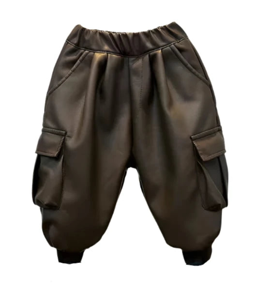 Leather Cargo Pants