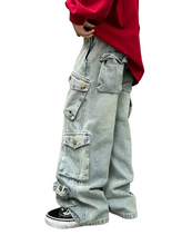 Load image into Gallery viewer, Multi- Pocket Denim Jeans
