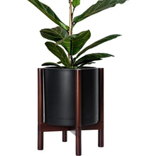 Load image into Gallery viewer, Wood Accent Planter Pot with Stand
