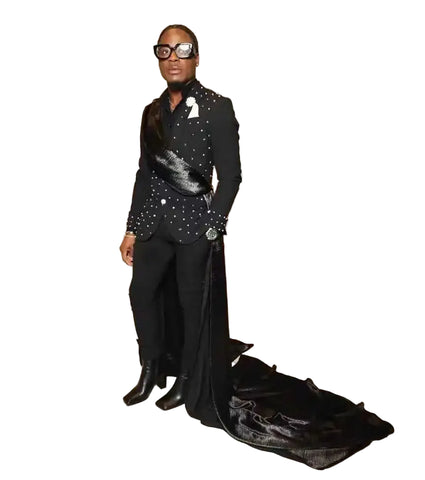 Crystal Speckled Sash Suit