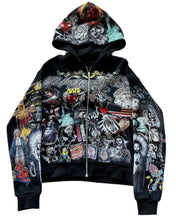 Load image into Gallery viewer, Punk Graffiti Print Jacket
