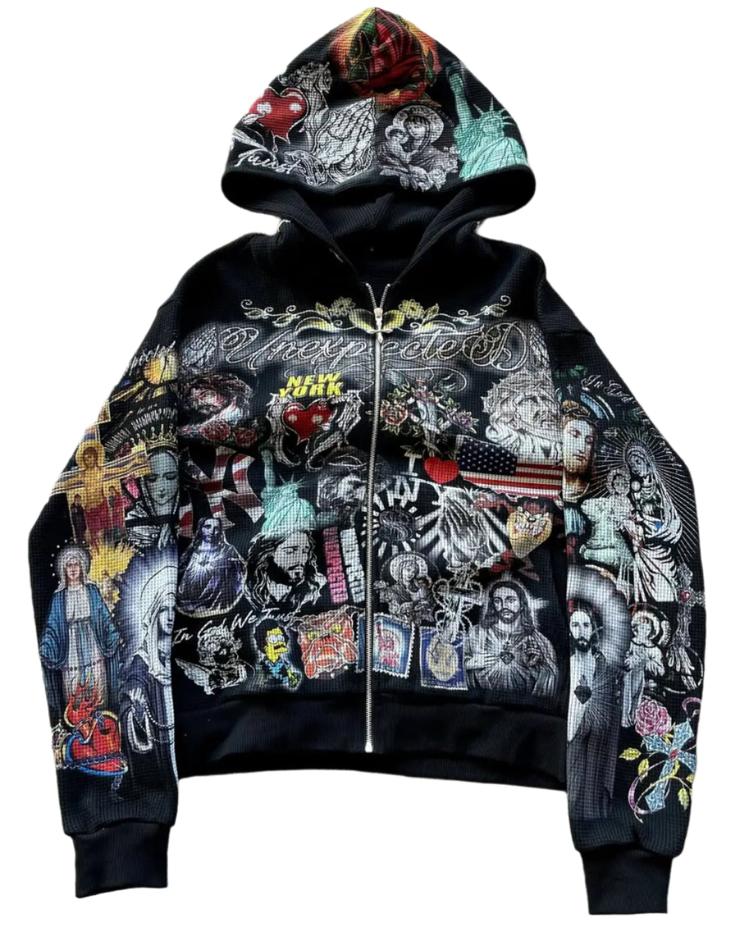 Punk Graffiti Print Jacket