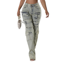 Load image into Gallery viewer, Pocket Zipper Denim Pant
