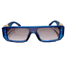 Load image into Gallery viewer, Luxury Rectangular Gold Accent Sunglasses
