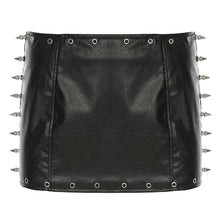 Load image into Gallery viewer, Punk Rockstar Leather Mini Skirt
