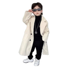 Load image into Gallery viewer, Long Wool Button Coat
